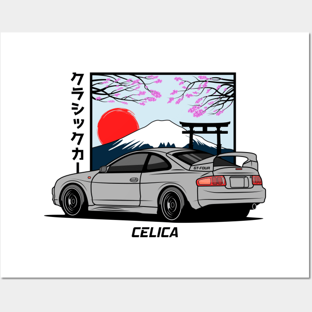 GT4 Silver Celica GT-Four Wall Art by GoldenTuners